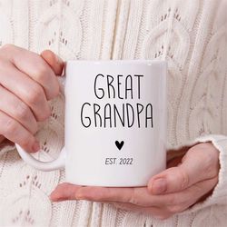 great grandpa mug - pregnancy announcement, pregnancy reveal, new great grandpa gift, new baby announcement, baby reveal