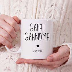 great grandma mug - pregnancy announcement, pregnancy reveal, new great grandma gift, new baby announcement, baby reveal
