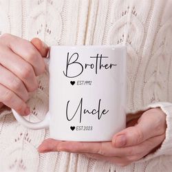 brother, uncle - pregnancy announcement, pregnancy reveal, new baby announcement, brother to uncle, new uncle gift, cust