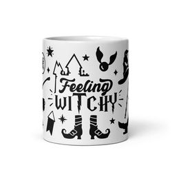 feeling witchy full wrap 11oz mug/witchy mug/ mug exchange gifts/ cute mug/wizard mug/ witchy women