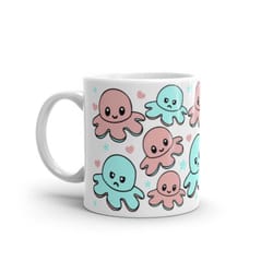 octopus moody mug/ 11oz full wrap mug/ cute/ funny/ mug for comfort/ moody mug/ happy mug/ reversible octopus/ mental he