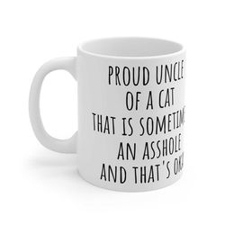 cat uncle gift, cat uncle mug, best cat uncle, cat uncle coffee mug, gift for cat uncle, funny cat gift, cat caretaker,
