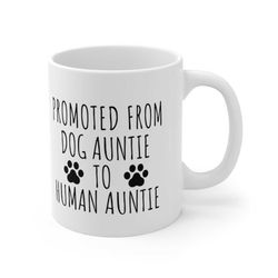 auntie pregnancy announcement gift, future aunt mug, dog lover gift, pet lover coffee mug, fur parents, dog aunt, aunt g