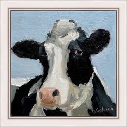 Cow painting  Farm Animal painting Farm House Wall Art 6x6 in