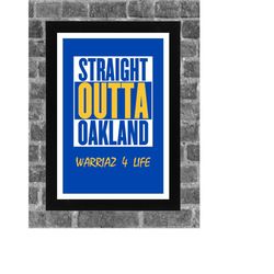 golden state warriors straight outta compton nwa tribute sports print art 11x17