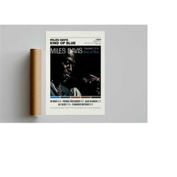 miles davis posters / kind of blue poster / miles davis, kind of blue, album cover poster, poster print wall art, custom