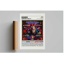 eminem posters / curtain call 2 poster / eminem, curtain call 2 / album cover poster / tracklist poster, custom poster
