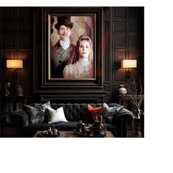 haunted mansion bride and groom transformation art print ghost widow poster 999 happy haunts painting large sizes 300 dp