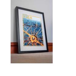 paris print poster france eiffel tower canvas wall decor la tour triumph arch arc de triomphe poster picture home decor