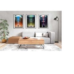star wars set of 3 print poster canvas, star wars fan gift idea, star wars classic movie poster print wall art, star war