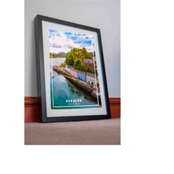 portree print poster scotland canvas isle of skye wall art gift decoration vintage style travel artwork holiday vacation