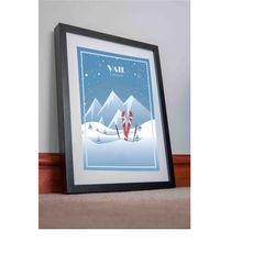 vail colorado print poster canvas art vail mountain print vail ski resort hiking paint picture gift decor vacation retro