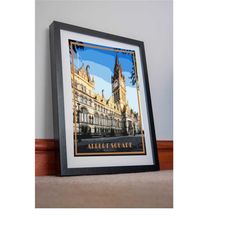 manchester print poster canvas albert square poster wall art decor artwork holiday gift home decor vacation souvenir ret