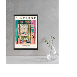 matisse open window 1905, matisse art poster, henri matisse floral poster, matisse art print home wall decor