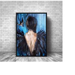 lady canvas art, lady bird modern artwork canvas wall art , lady bird modern artwork room decor, lady bird modern artwor