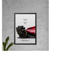 ferrari scuderia f1-75, new ferrari f1 car, season 2022, charles leclerc, carlos sainz jr., poster, canvas, wall art,