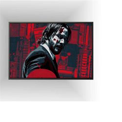 john wick canvas art, modern wall art, winter printed, pop art, john wick gift canvas print, john wick poster fim canvas