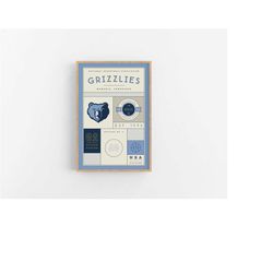 memphis grizzlies stats print | wall art | vintage poster | grizzlies basketball