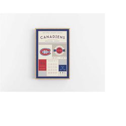 montreal canadiens stats print | wall art | vintage poster | canadiens hockey