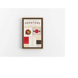 ottawa senators stats print | wall art | vintage poster | senators hockey