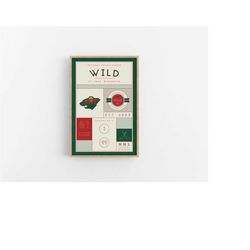 minnesota wild stats print | wall art | vintage poster | wild hockey