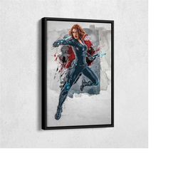 black widow poster marvel comics framed wall art home decor canvas print artwork