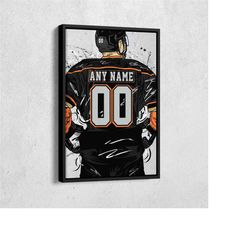 anaheim ducks jersey nhl personalized jersey custom name and number canvas wall art home decor framed poster man cave gi