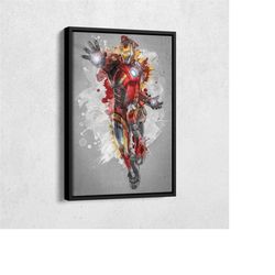 iron man poster marvel comics framed wall art home decor canvas print artwork