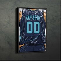 memphis grizzlies jersey personalized jersey nba custom name and number canvas wall art home decor framed poster man cav
