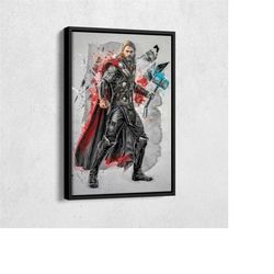 thor poster marvel comics framed wall art home decor canvas print artwork