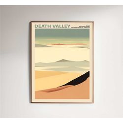 death valley minimalist poster - national park above