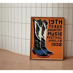 19th texas country music festival - giclee poster