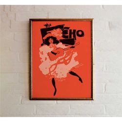 the echo - august 1895 poster - vintage