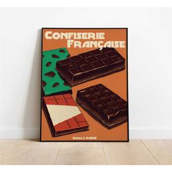 french sweets poster - retro advertising reproduction, perfect