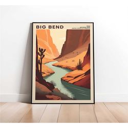 big bend national park poster - minimalist print