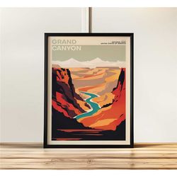 grand canyon national park poster - retro usa