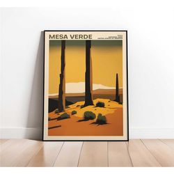 mesa verde national park poster - minimalist print