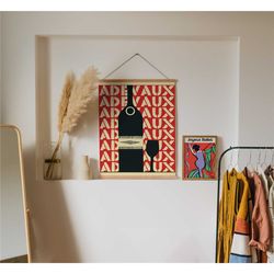 adevaux wine poster - retro wall art |