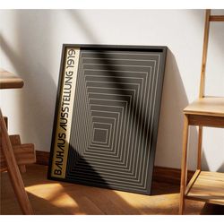 minimalist bauhaus style black and white art print