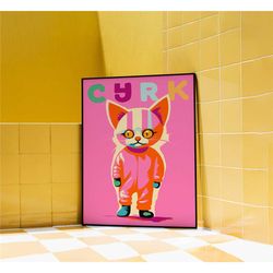 vintage poster cyrk polish circus - clown artwork