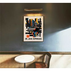 de jazz bordeaux poster | abstract piano -