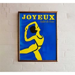 ballet vintage poster, ballerina print, nursery decor ideas