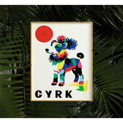 retro cyrk poster - polish circus advertising -