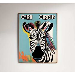 vintage poster cyrk polish circus - polish school