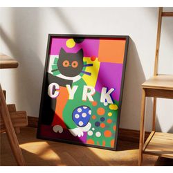 polish circus poster - cyrk retro advertising poster