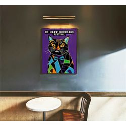 bordeaux jazz festival poster | retro vintage poster,