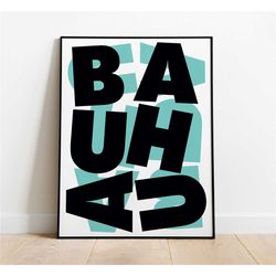 minimalist bauhaus poster - modern art print, design,