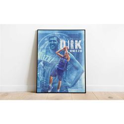 dirk nowitzki poster, nba posters, wall art, wall