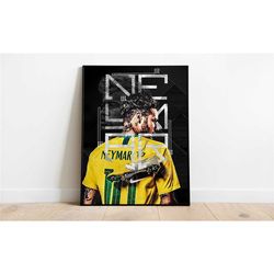 neymar poster, football posters, wall art, wall decor,