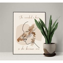 inspirational quote text poster boho style print digital